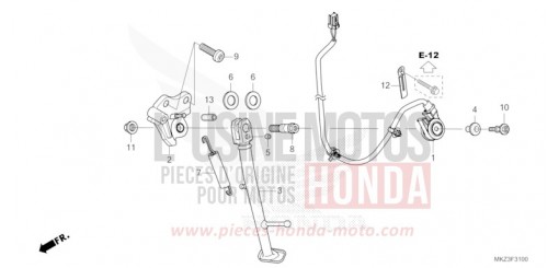 BEQUILLE LATERALE CBR600R3R de 2024